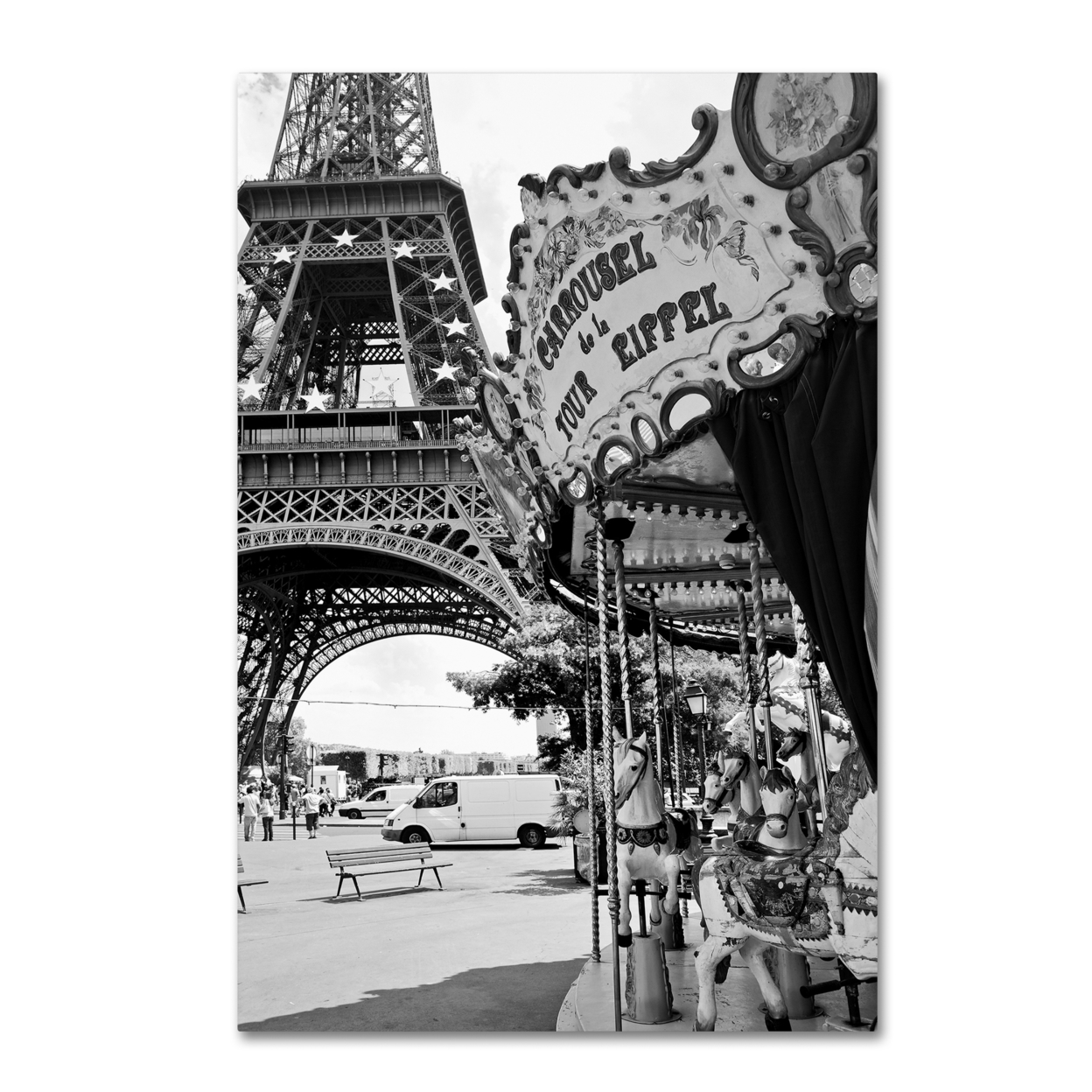 Philippe Hugonnard 'Carrousel De La Tour Eiffel' Canvas Art 16 X 24