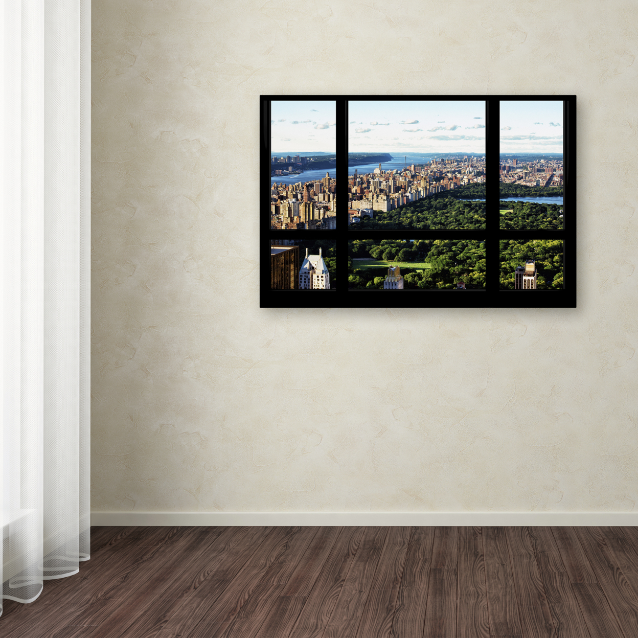 Philippe Hugonnard 'Central Park Window View' Canvas Art 16 X 24