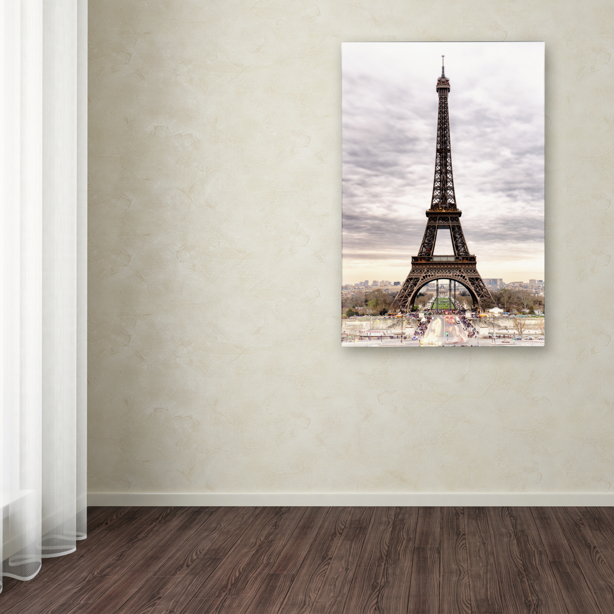Philippe Hugonnard 'The Eiffel Tower' Canvas Art 16 X 24