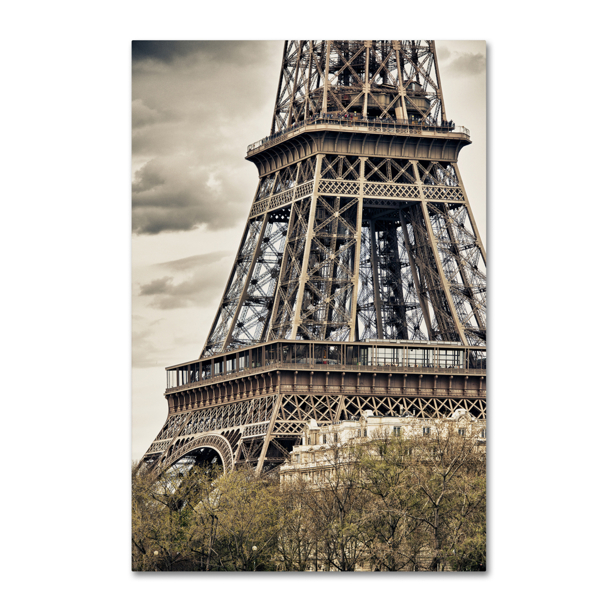 Philippe Hugonnard 'View Of The Eiffel Tower' Canvas Art 16 X 24