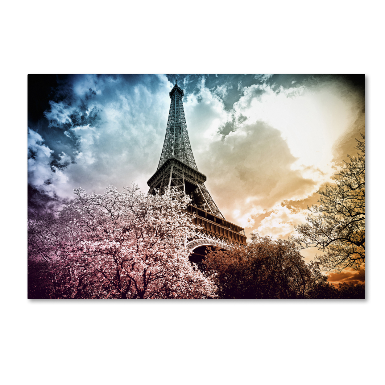 Philippe Hugonnard 'Eiffel Tower Color' Canvas Art 16 X 24