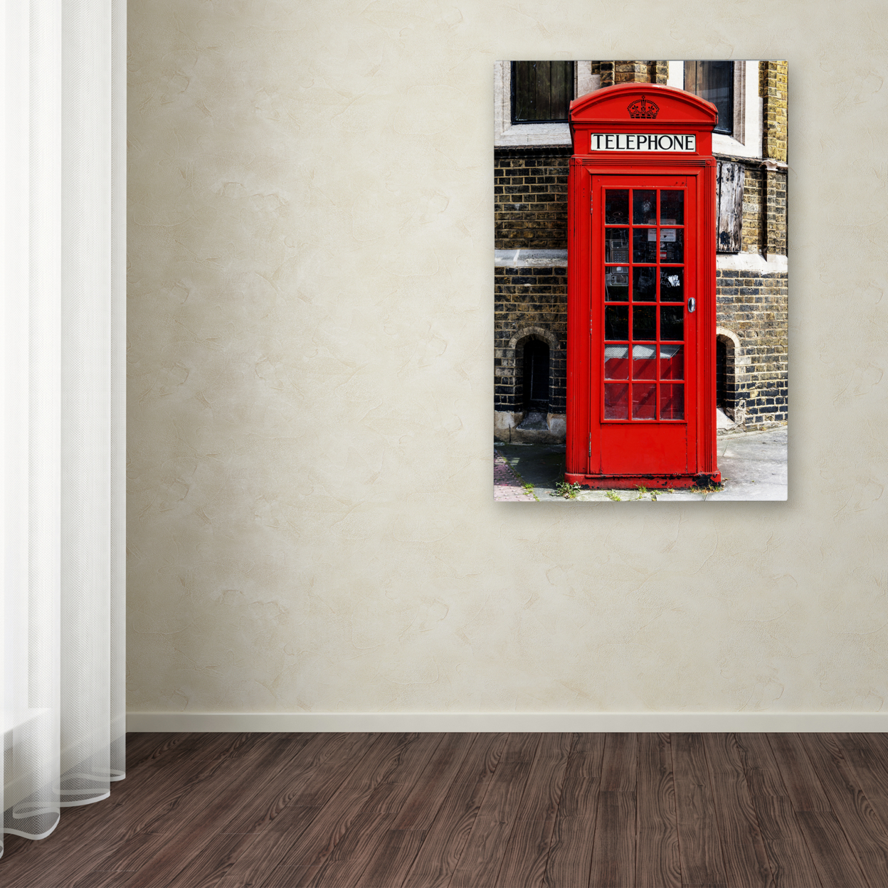 Philippe Hugonnard 'English Phone Booth London' Canvas Art 16 X 24