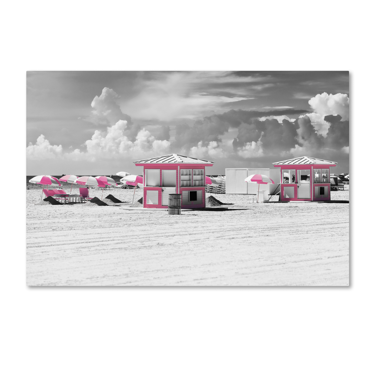 Philippe Hugonnard 'Pink Beach Houses Miami' Canvas Art 16 X 24