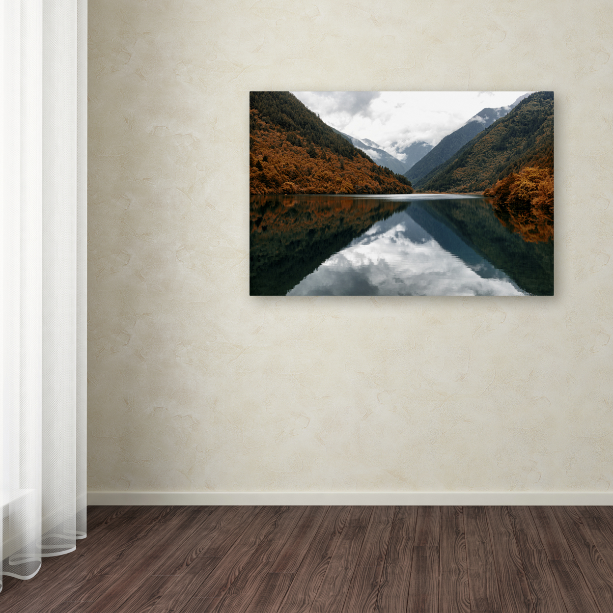 Philippe Hugonnard 'Mirror Lake' Canvas Art 16 X 24