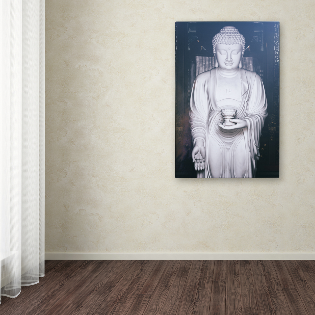 Philippe Hugonnard 'White Buddha' Canvas Art 16 X 24
