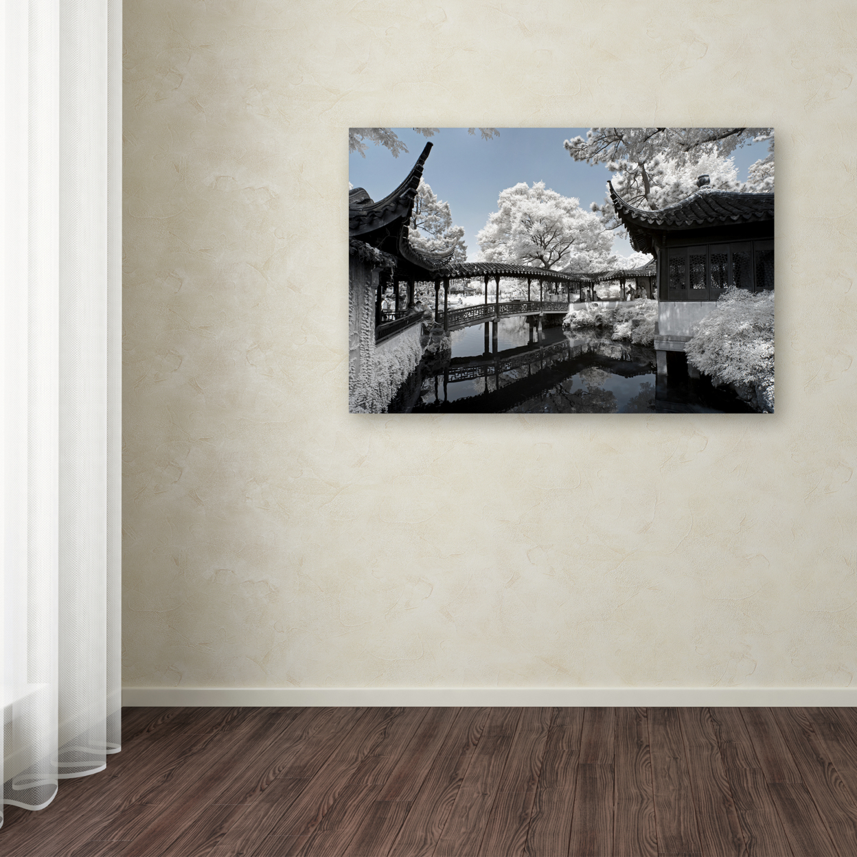 Philippe Hugonnard 'Winter Bridge' Canvas Art 16 X 24
