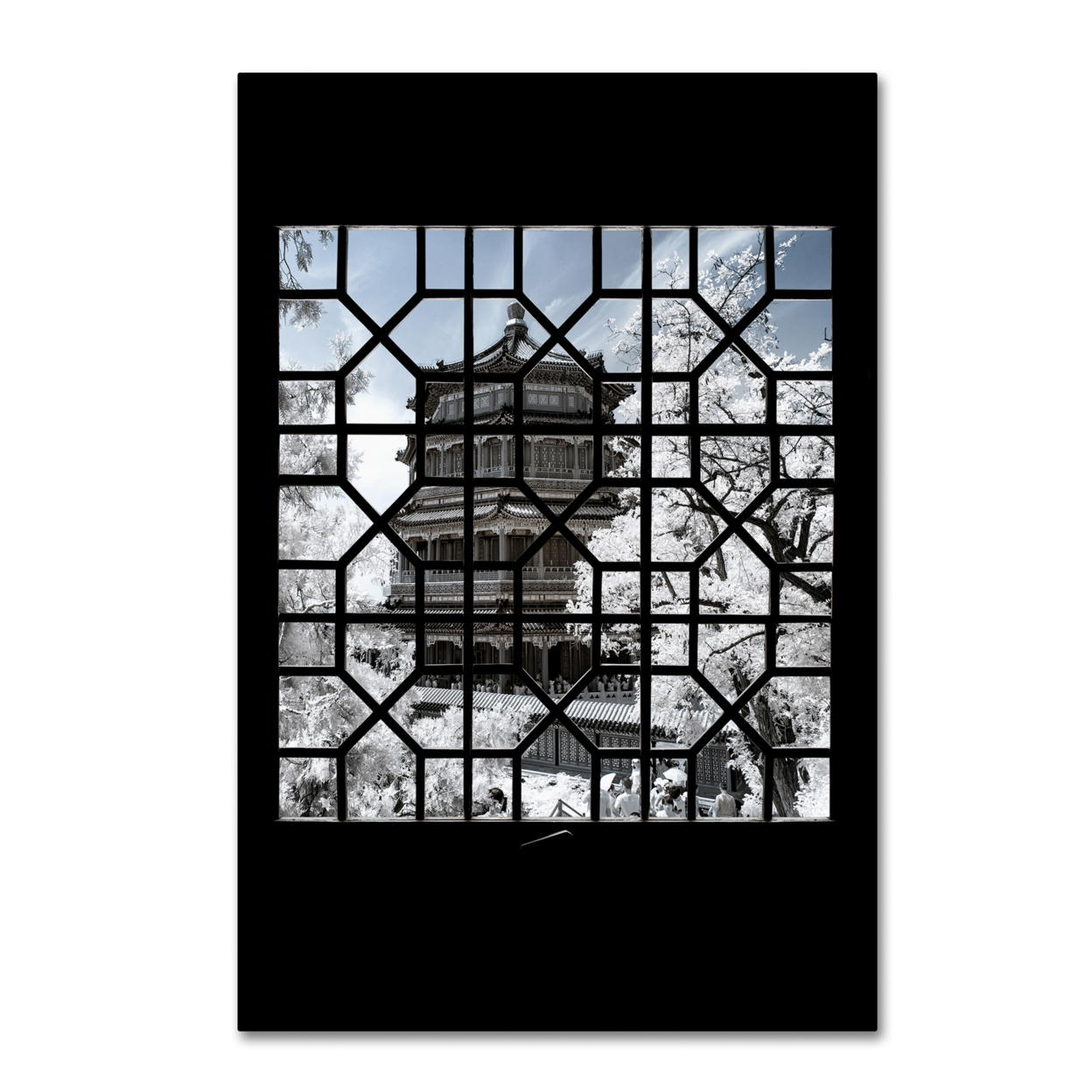 Philippe Hugonnard 'Window Temple' Canvas Art 16 X 24