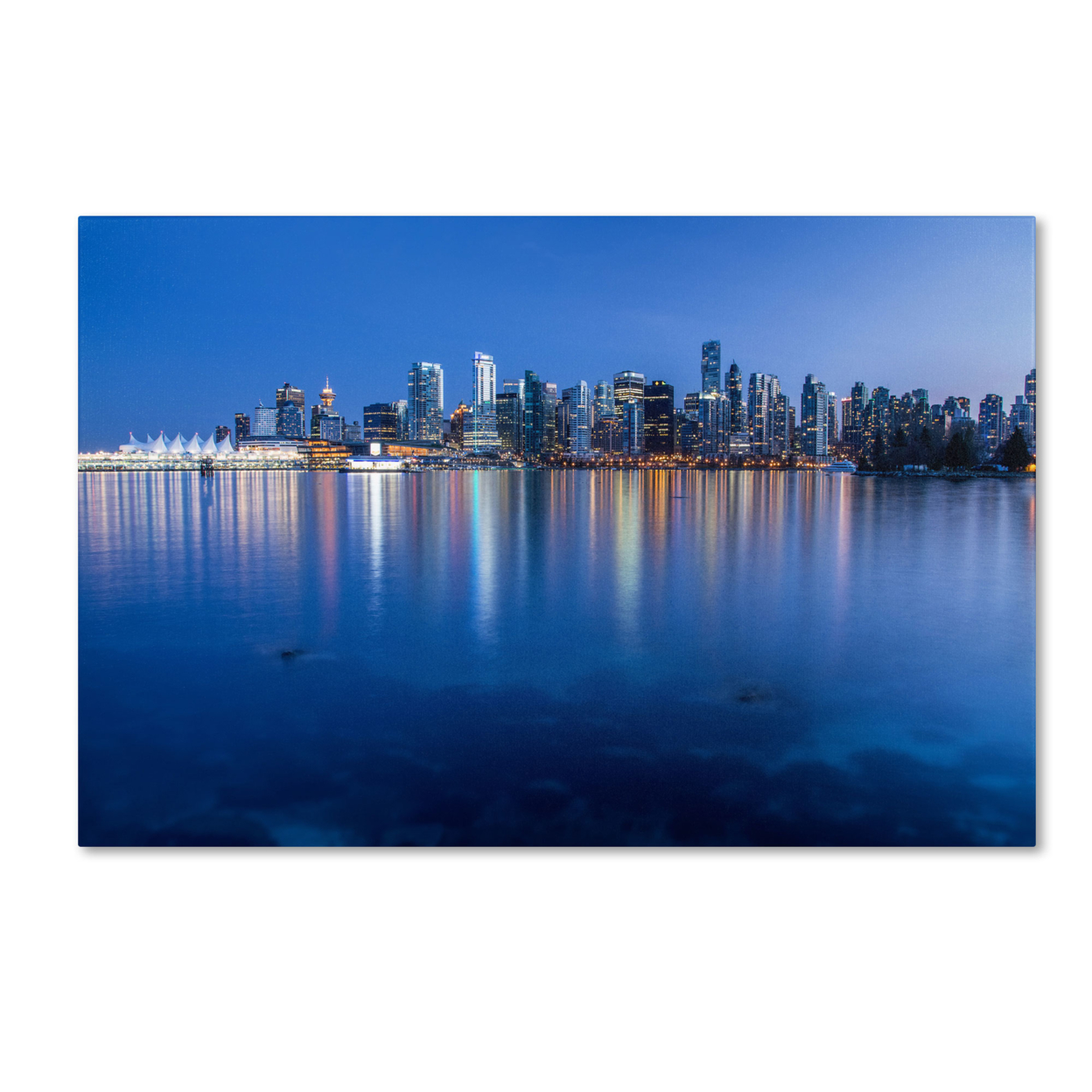 Pierre Leclerc 'Vancouver City Reflection' Canvas Art 16 X 24