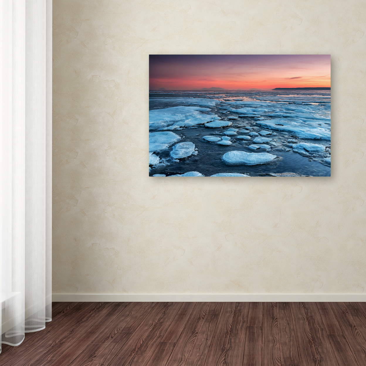 Pierre Leclerc 'Icy Sunrise' Canvas Art 16 X 24