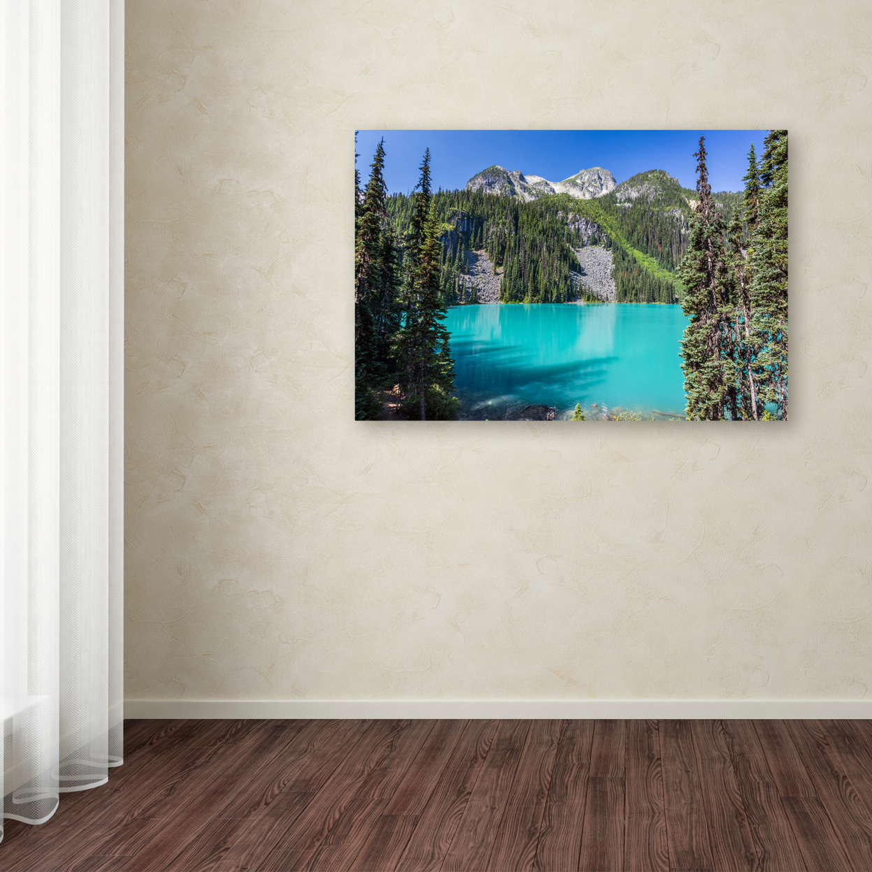 Pierre Leclerc 'Turquoise Lake' Canvas Art 16 X 24