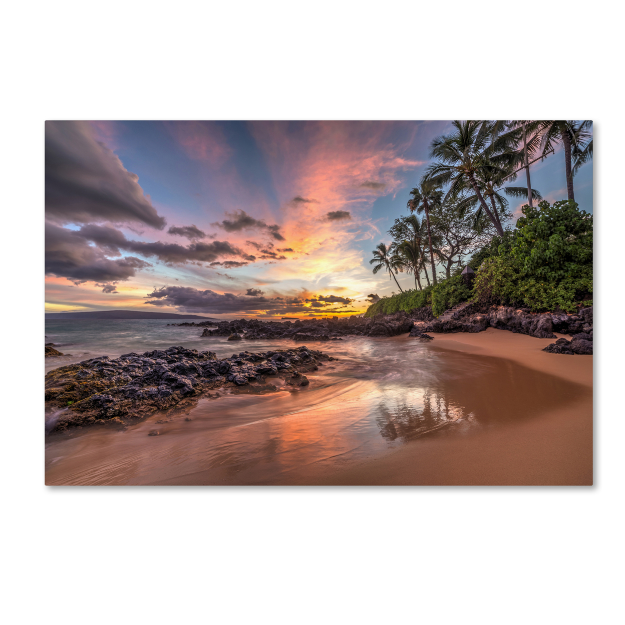Pierre Leclerc 'Hawaiian Sunset Wonder' Canvas Art 16 X 24
