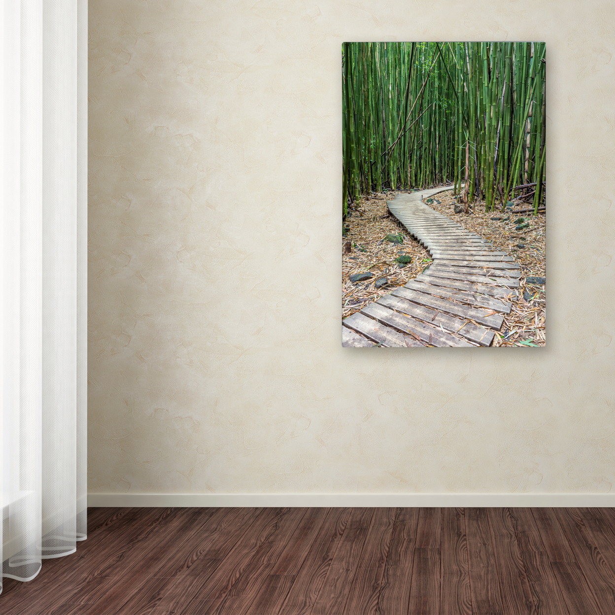 Pierre Leclerc 'Hiking Through The Bamboo Forest' Canvas Art 16 X 24