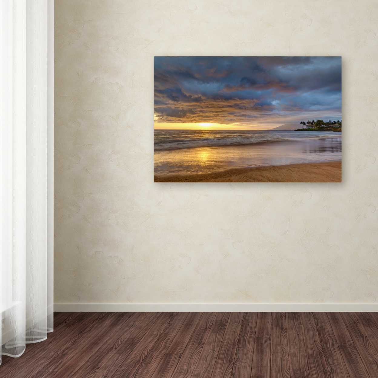 Pierre Leclerc 'Secret Beach Sunset' Canvas Art 16 X 24