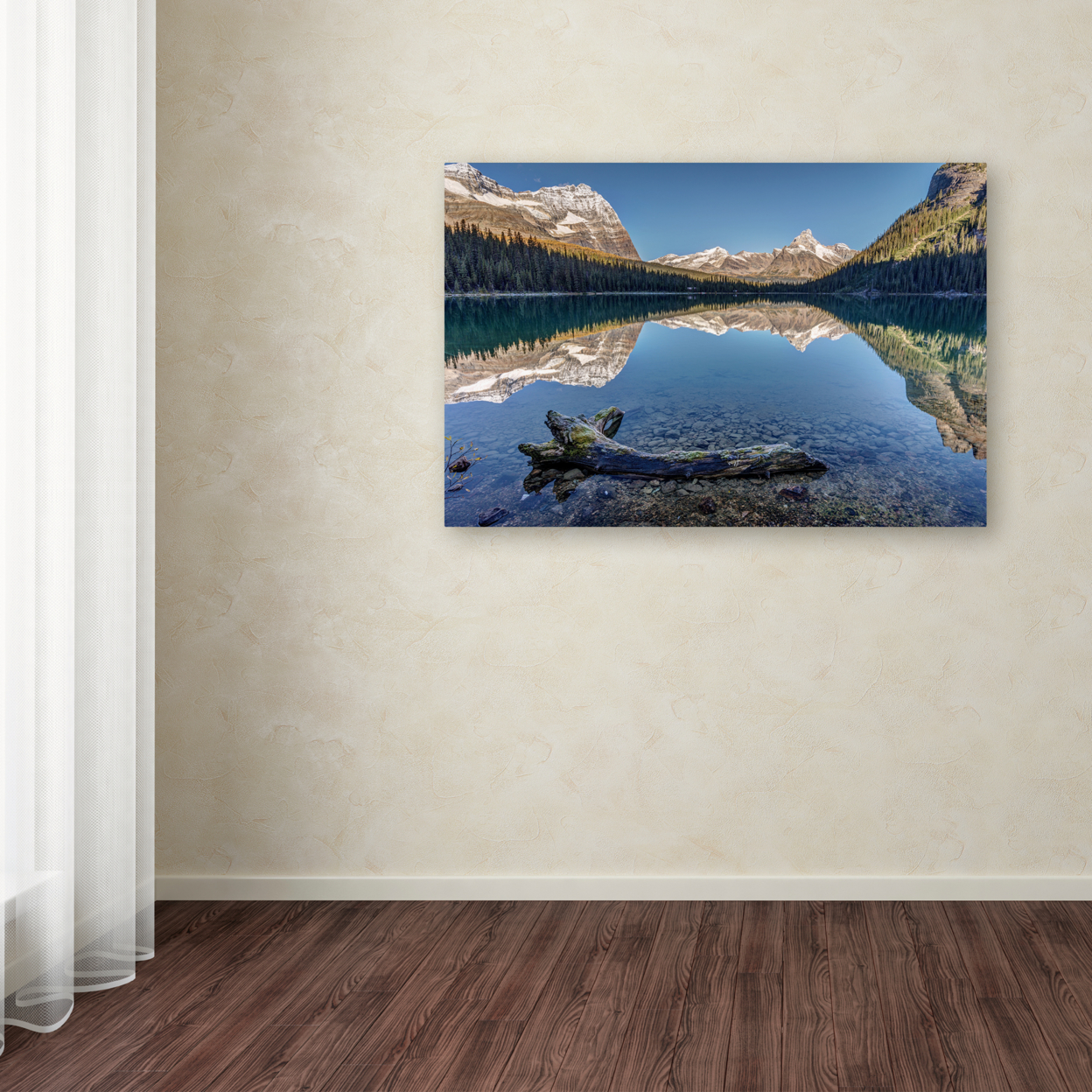 Pierre Leclerc 'Lake O'Hara Reflection' Canvas Art 16 X 24