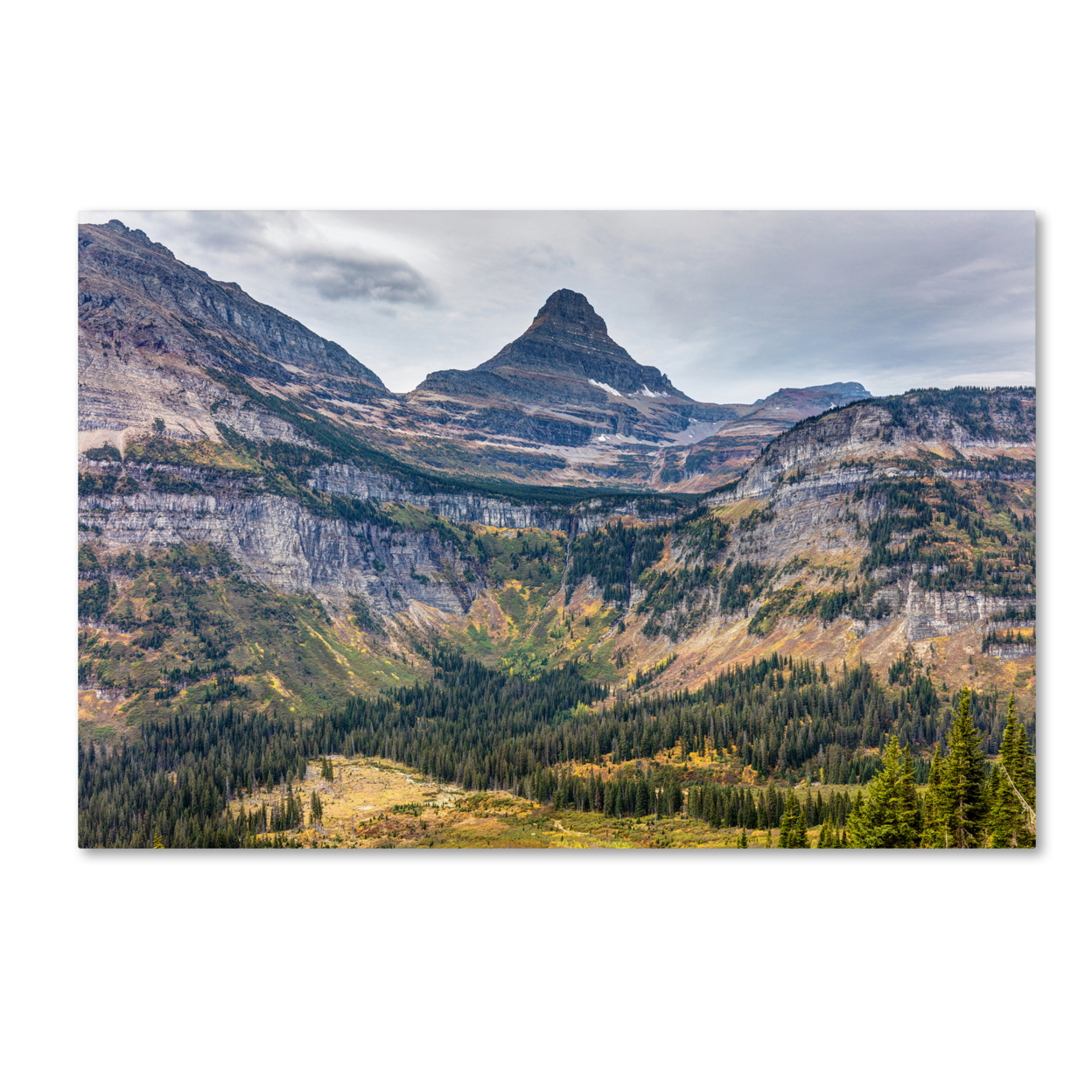 Pierre Leclerc 'Glacier National Park In Autumn' Canvas Art 16 X 24