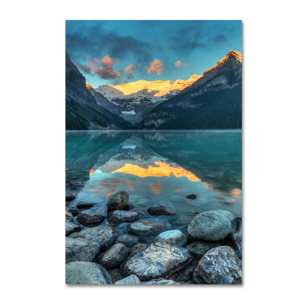 Pierre Leclerc 'Lake Louise Sunrise' Canvas Art 16 X 24