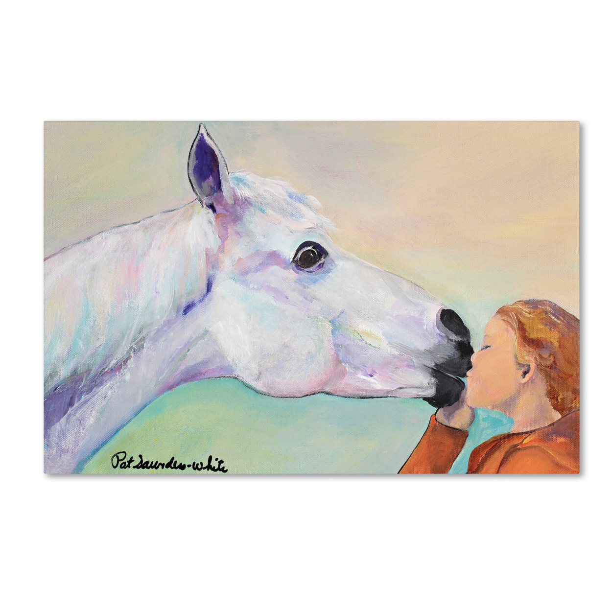 Pat Saunders-White 'Opies Kiss' Canvas Art 16 X 24