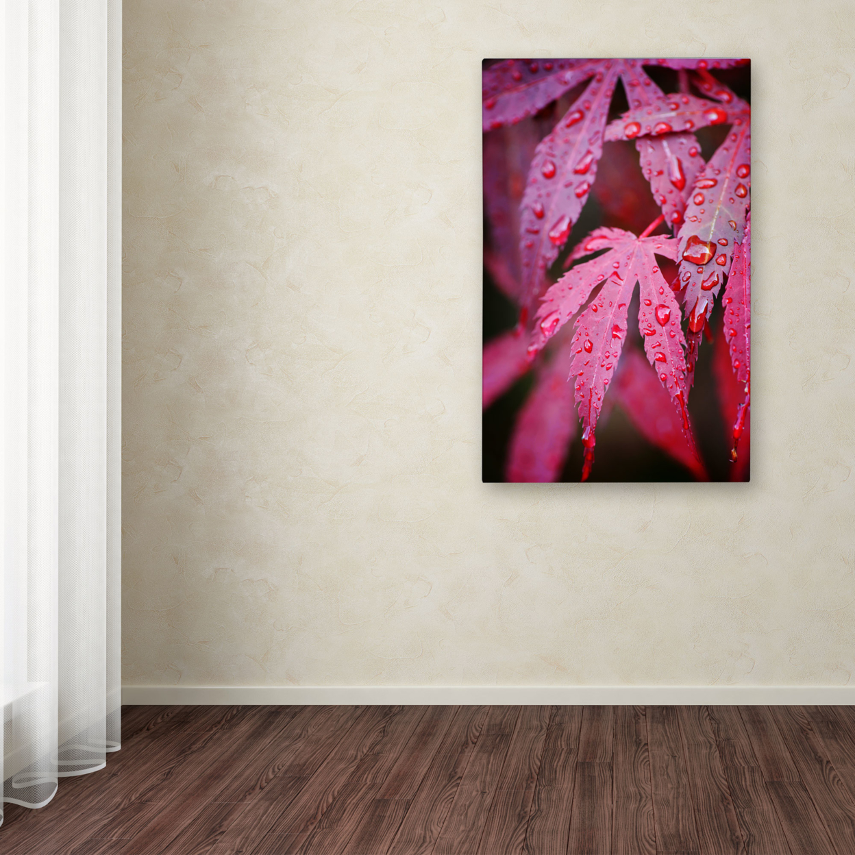 Philippe Sainte-Laudy 'Red Maple Leaves' Canvas Art 16 X 24