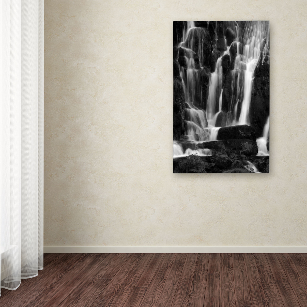 Philippe Sainte-Laudy 'White Waterfall' Canvas Art 16 X 24
