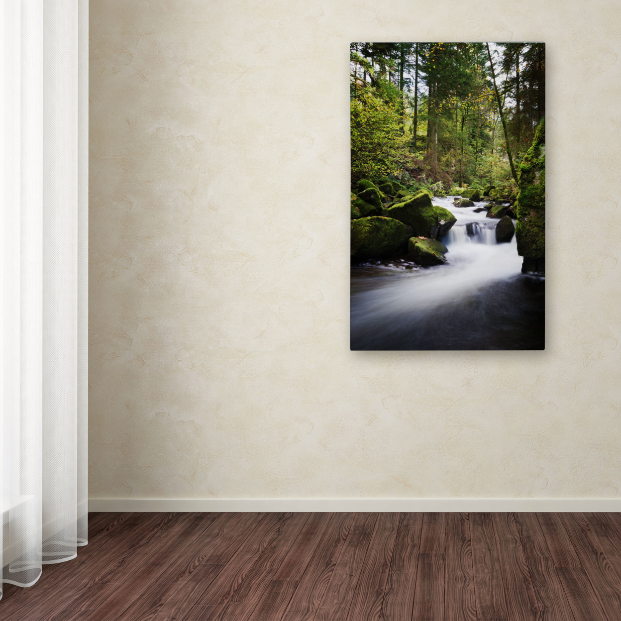 Philippe Sainte-Laudy 'Waterfall In The Forest' Canvas Art 16 X 24