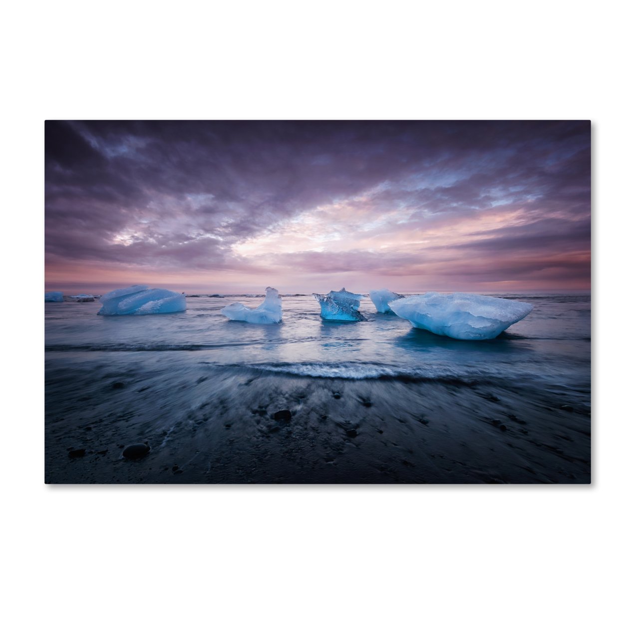 Philippe Sainte-Laudy 'Cold Evening In Iceland' Canvas Art 16 X 24