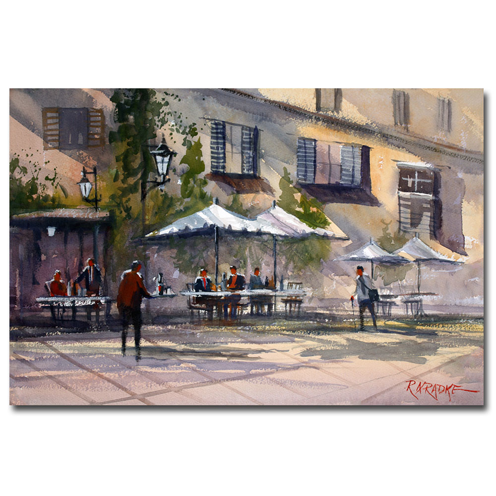 Ryan Radke 'Dining Alfresco' Canvas Art 16 X 24
