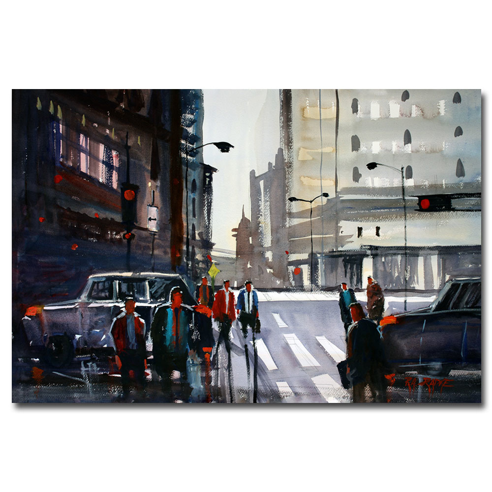 Ryan Radke 'Busy City - Chicago' Canvas Art 16 X 24