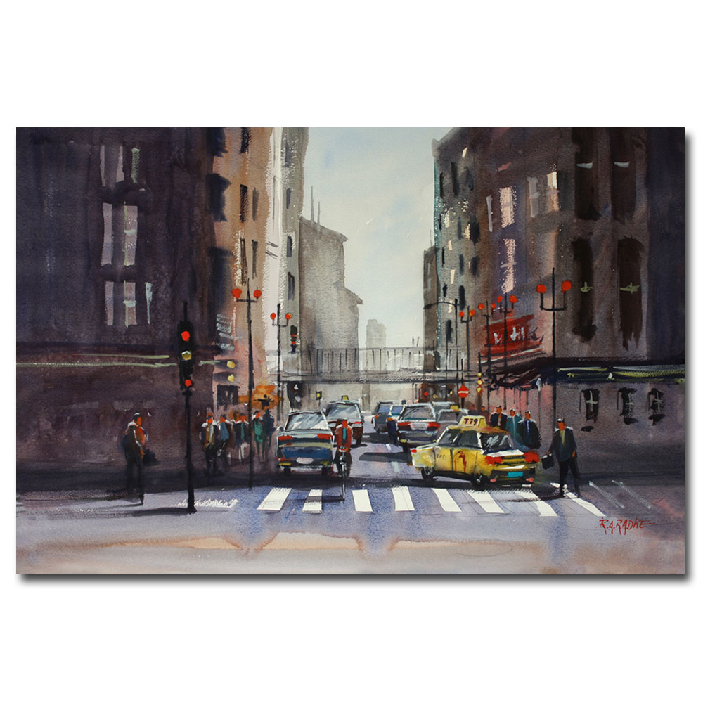 Ryan Radke 'Downtown Chicago' Canvas Art 16 X 24