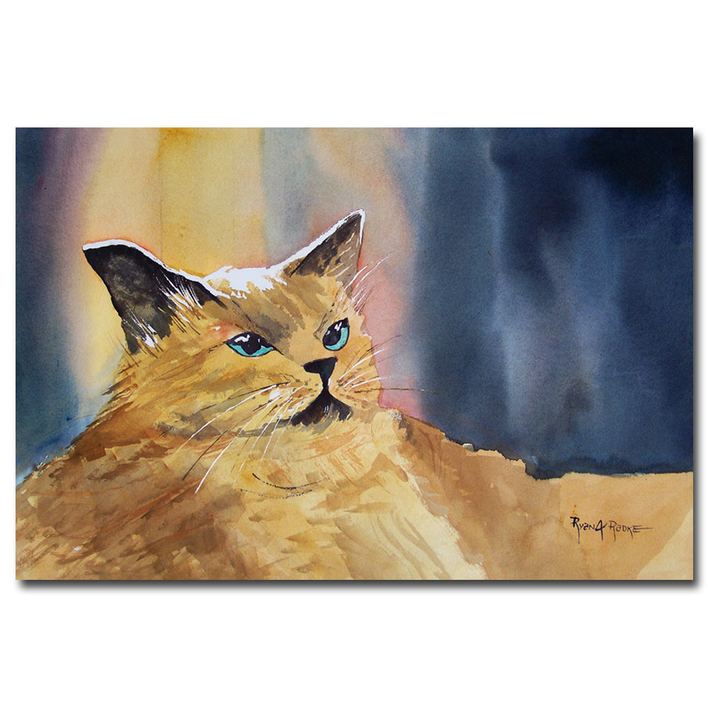 Ryan Radke 'Fat Cat' Canvas Art 16 X 24