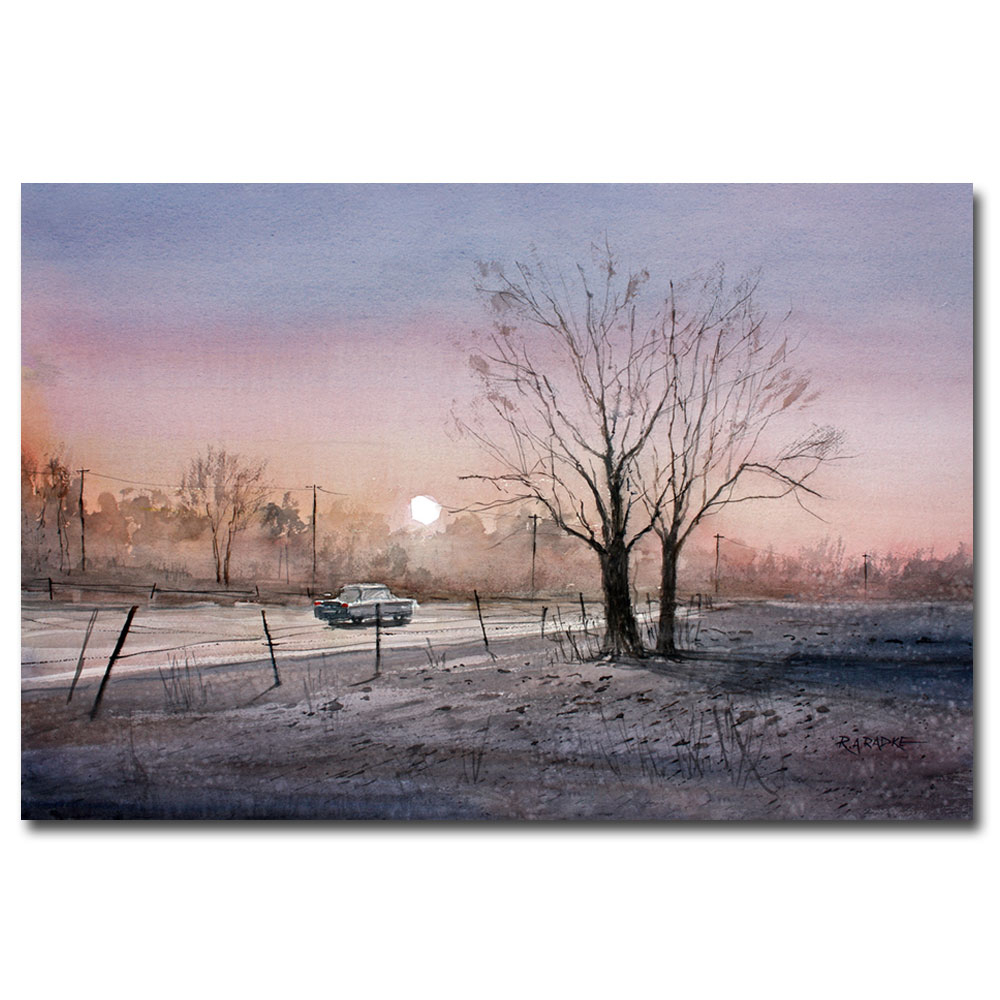 Ryan Radke 'Highway 21 Sunrise' Canvas Art 16 X 24