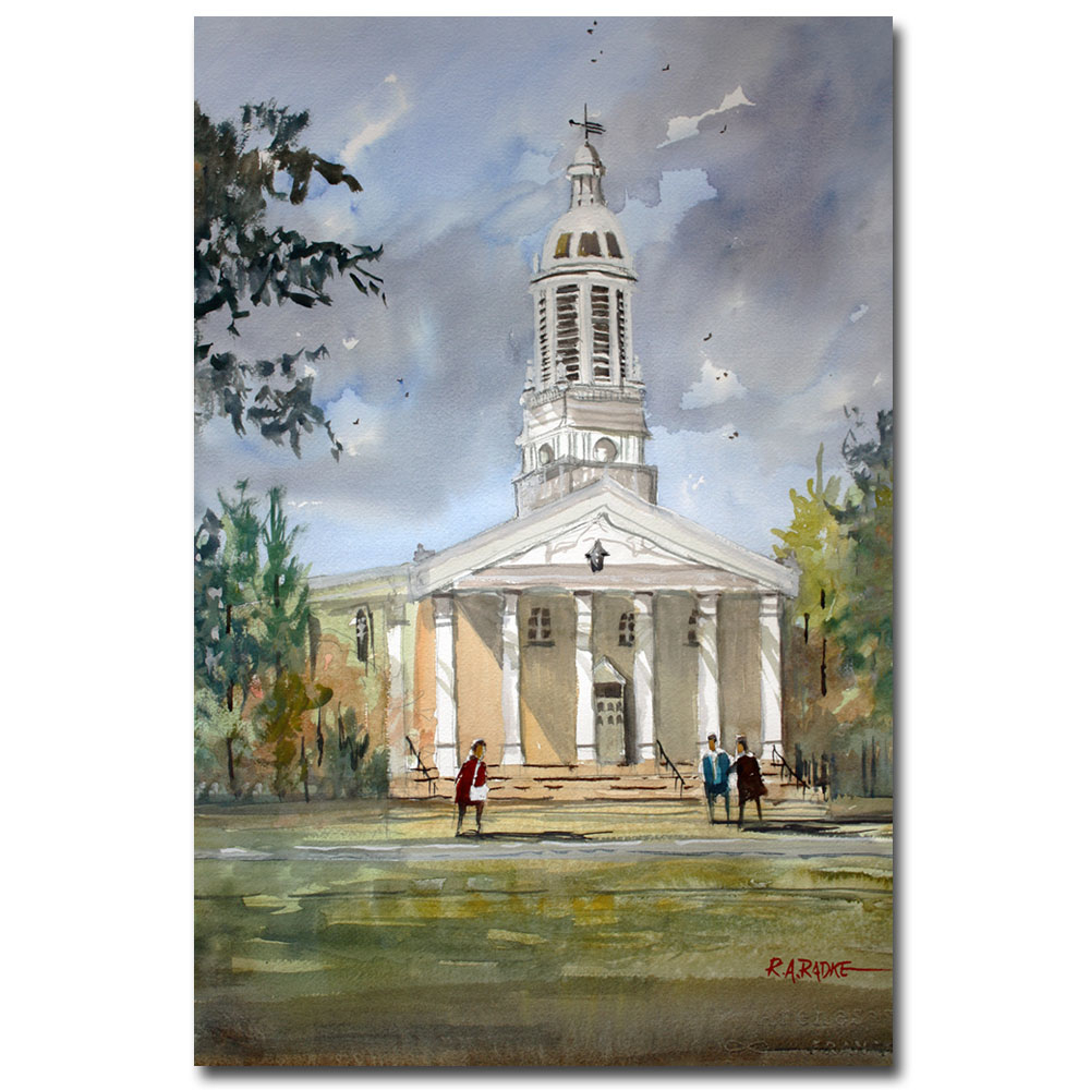 Ryan Radke 'Lawrence Memorial Chapel' Canvas Art 16 X 24