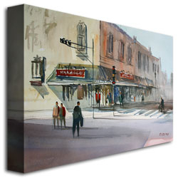 Ryan Radke 'Main Street Marketplace, Waupaca' Canvas Art 16 X 24