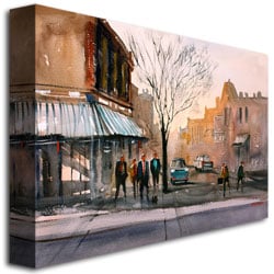 Ryan Radke 'Main Street Steven's Point' Canvas Art 16 X 24