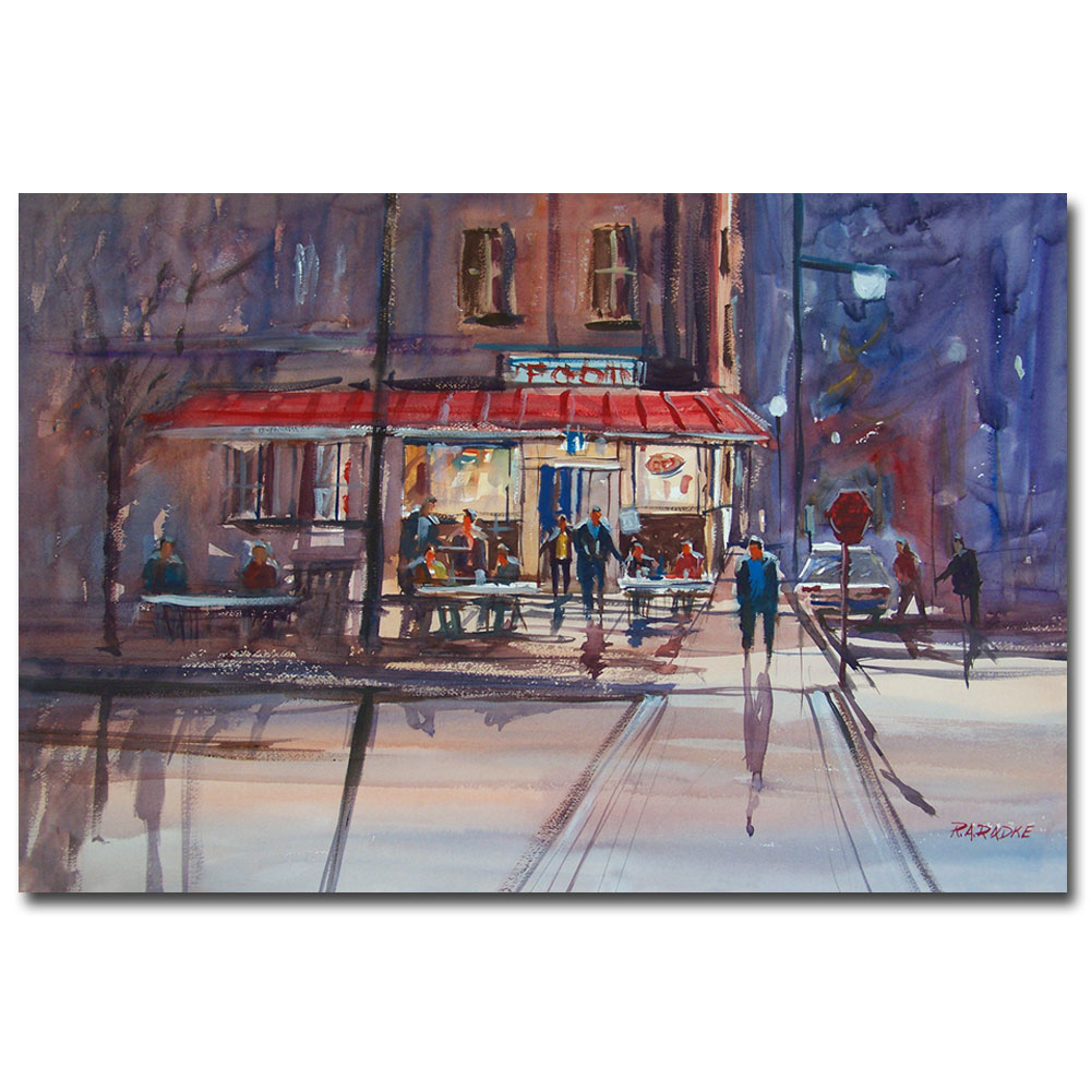 Ryan Radke 'Night Cafe' Canvas Art 16 X 24