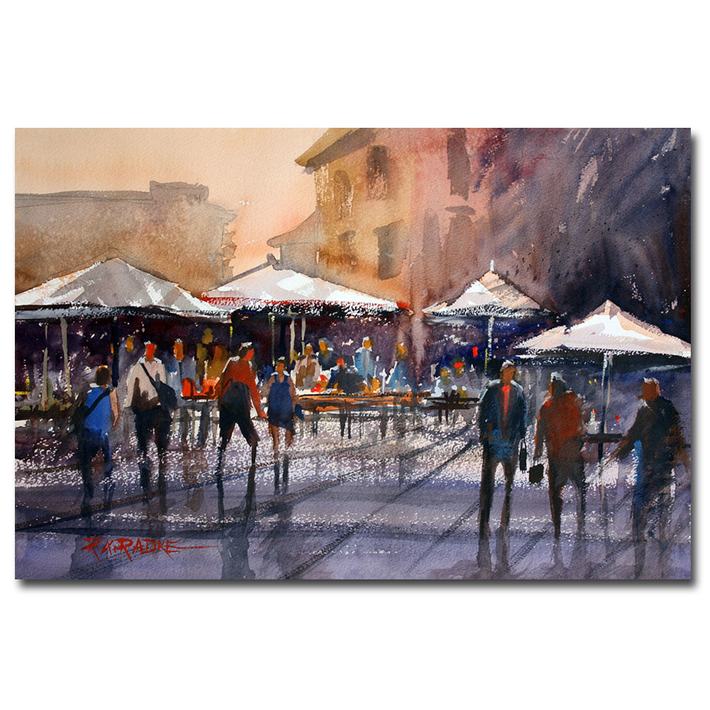 Ryan Radke 'Outdoor Market - Rome' Canvas Art 16 X 24