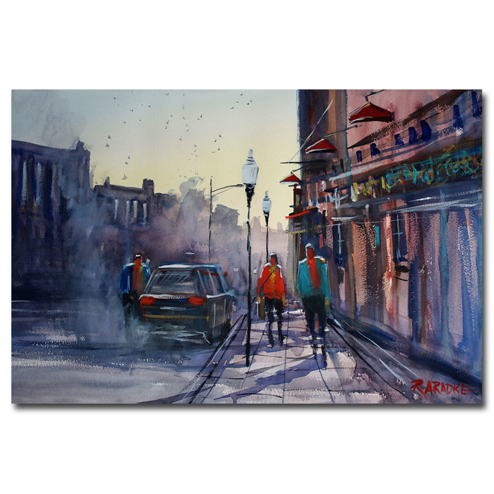 Ryan Radke 'Sunset Stroll - Wautoma' Canvas Art 16 X 24