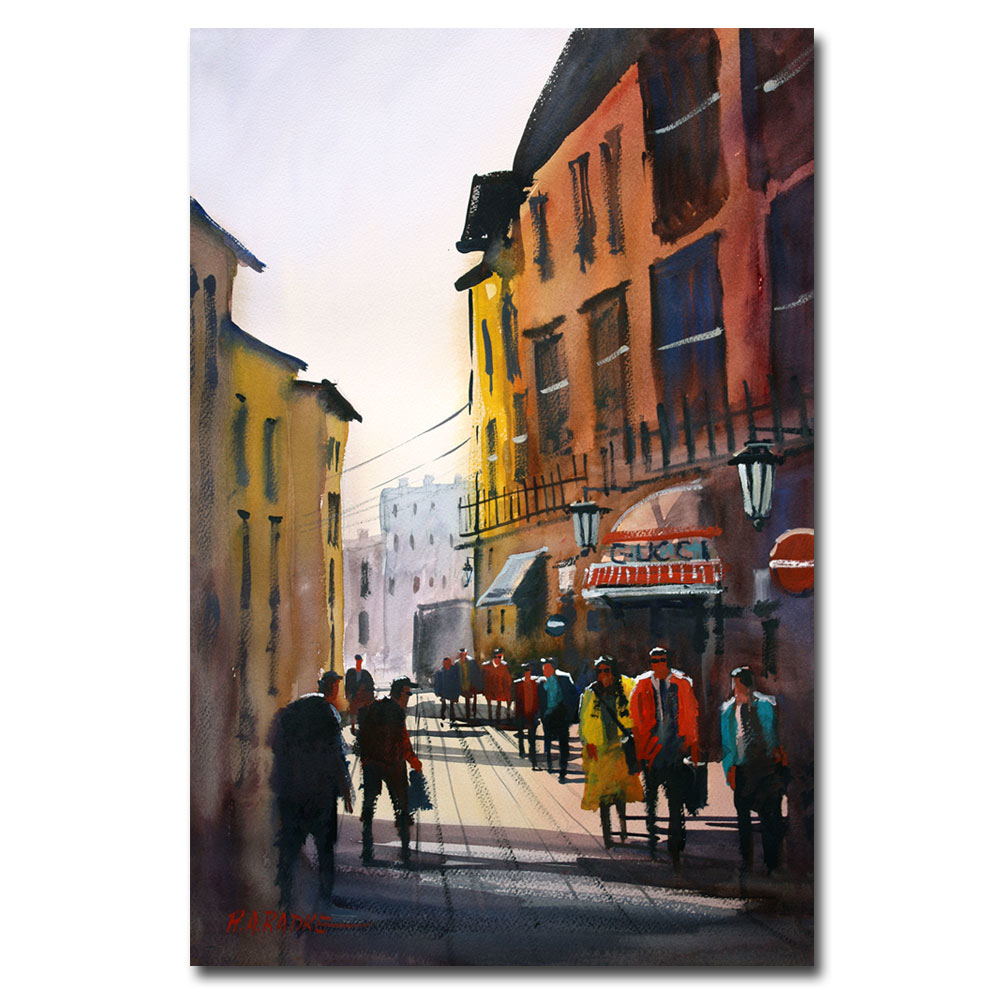 Ryan Radke 'Tourists In Italy' Canvas Art 16 X 24