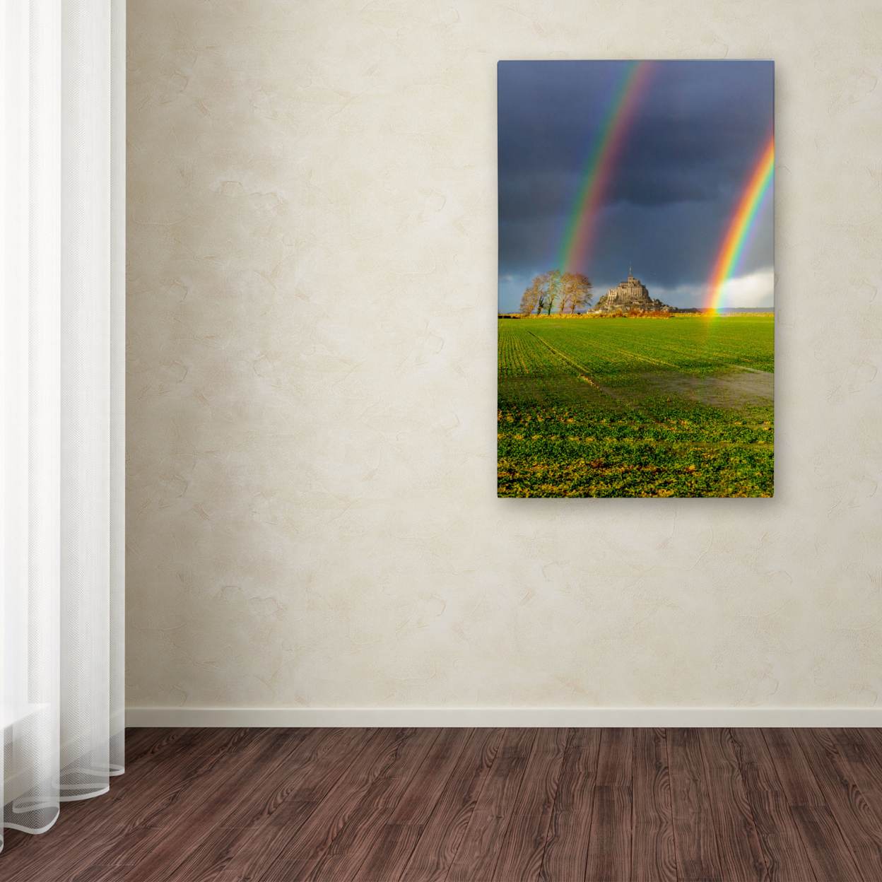 Mathieu Rivrin 'Double Rainbow' Canvas Art 16 X 24