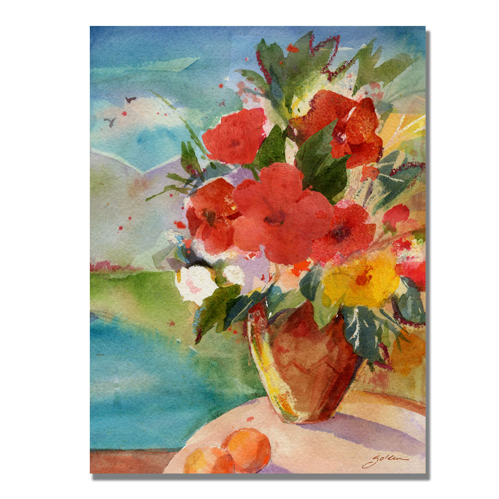 Shelia Golden 'Scenic Bouquet' Canvas Art 16 X 24