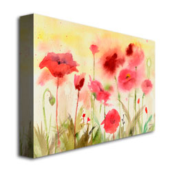Shelia Golden 'Poppy Field' Canvas Art 16 X 24