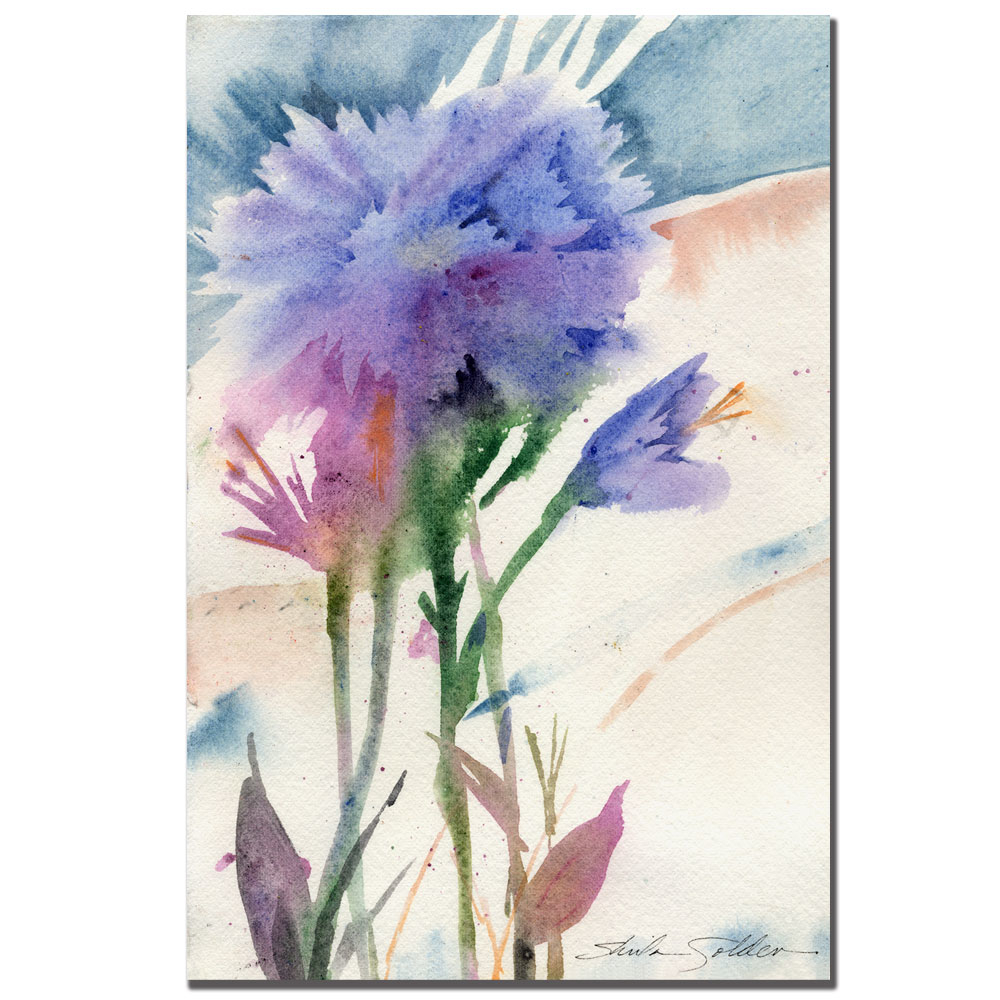 Sheila Golden 'Blue Carnation' Canvas Art 16 X 24