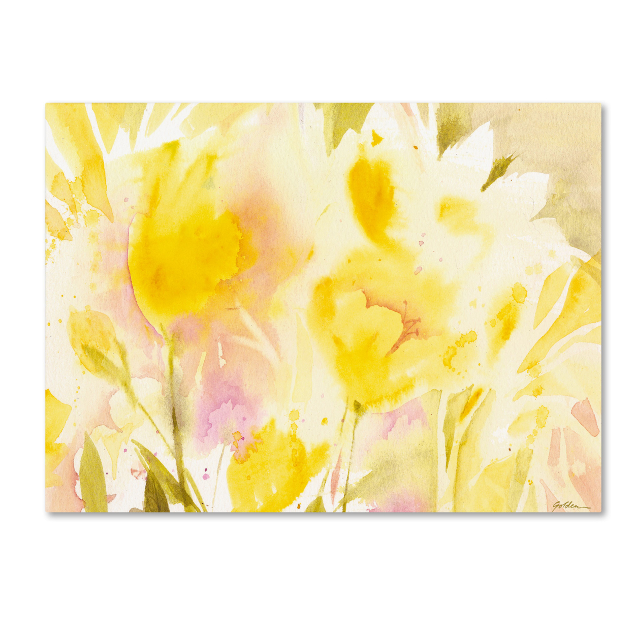 Sheila Golden 'Yellow Gardens' Canvas Art 16 X 24