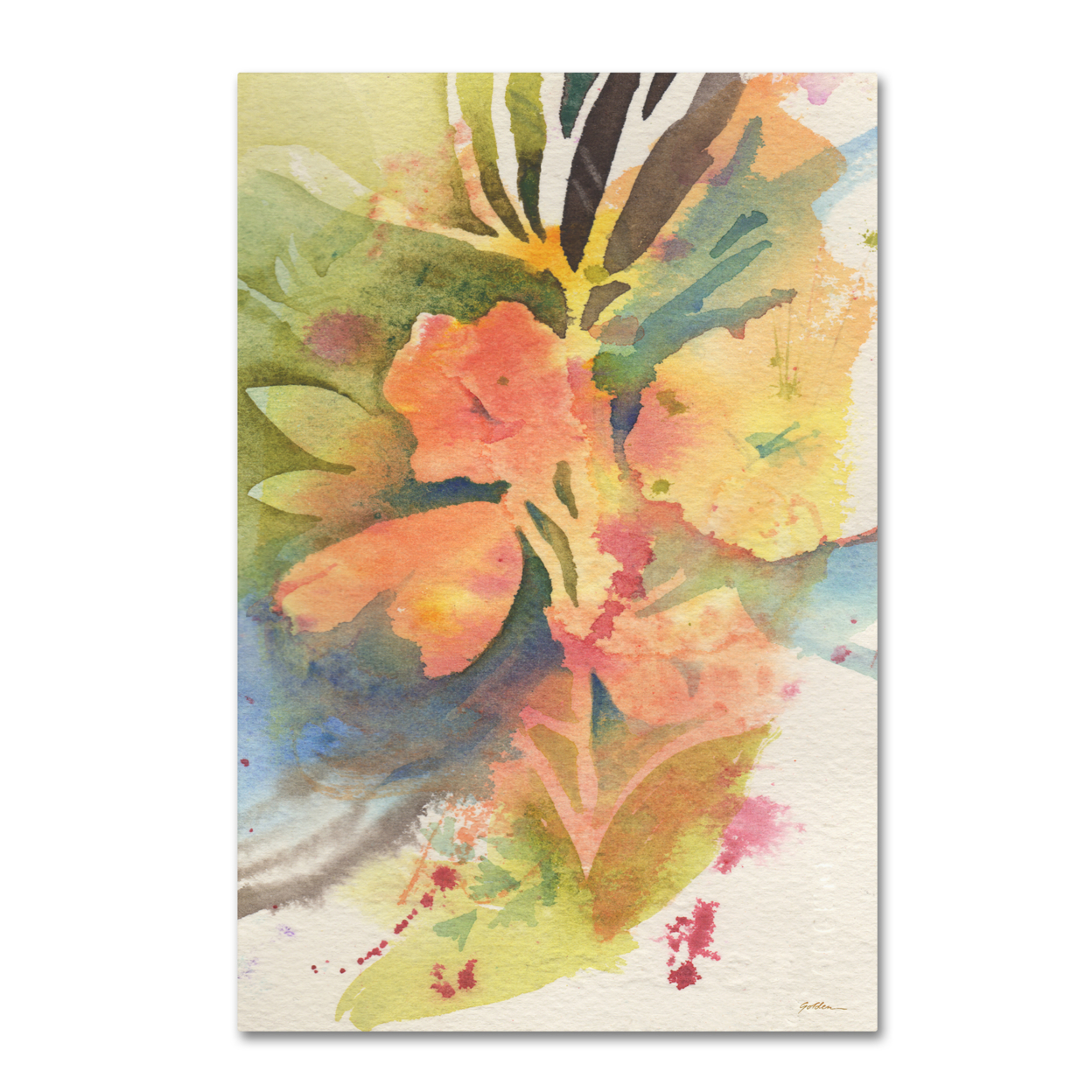Sheila Golden 'Sunlight Blossoming' Canvas Art 16 X 24