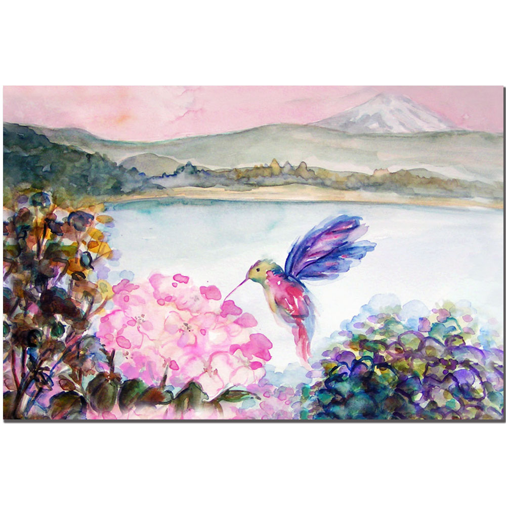 Wendra 'Hummingbird's Joy' Canvas Art 16 X 24