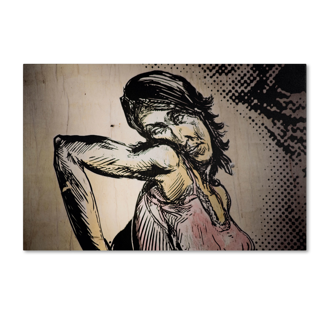 Yale Gurney 'Elbow Up Pop Art' Canvas Art 16 X 24