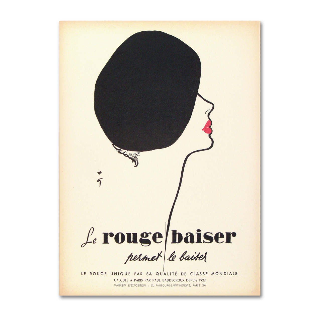 Vintage Apple Collection 'Le Rouge Baiser' Canvas Art 18 X 24