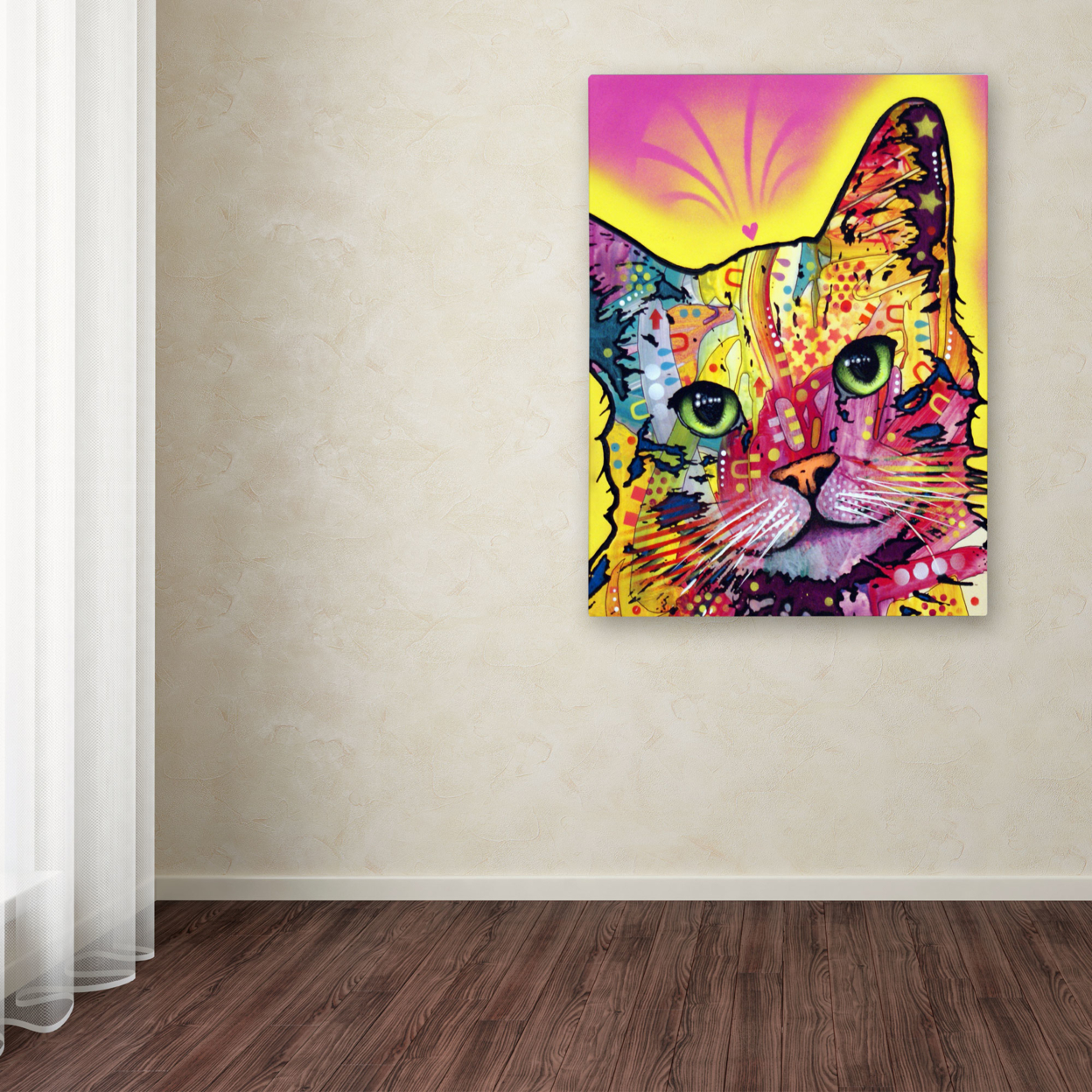 Dean Russo 'Tilt Cat' Canvas Art 18 X 24