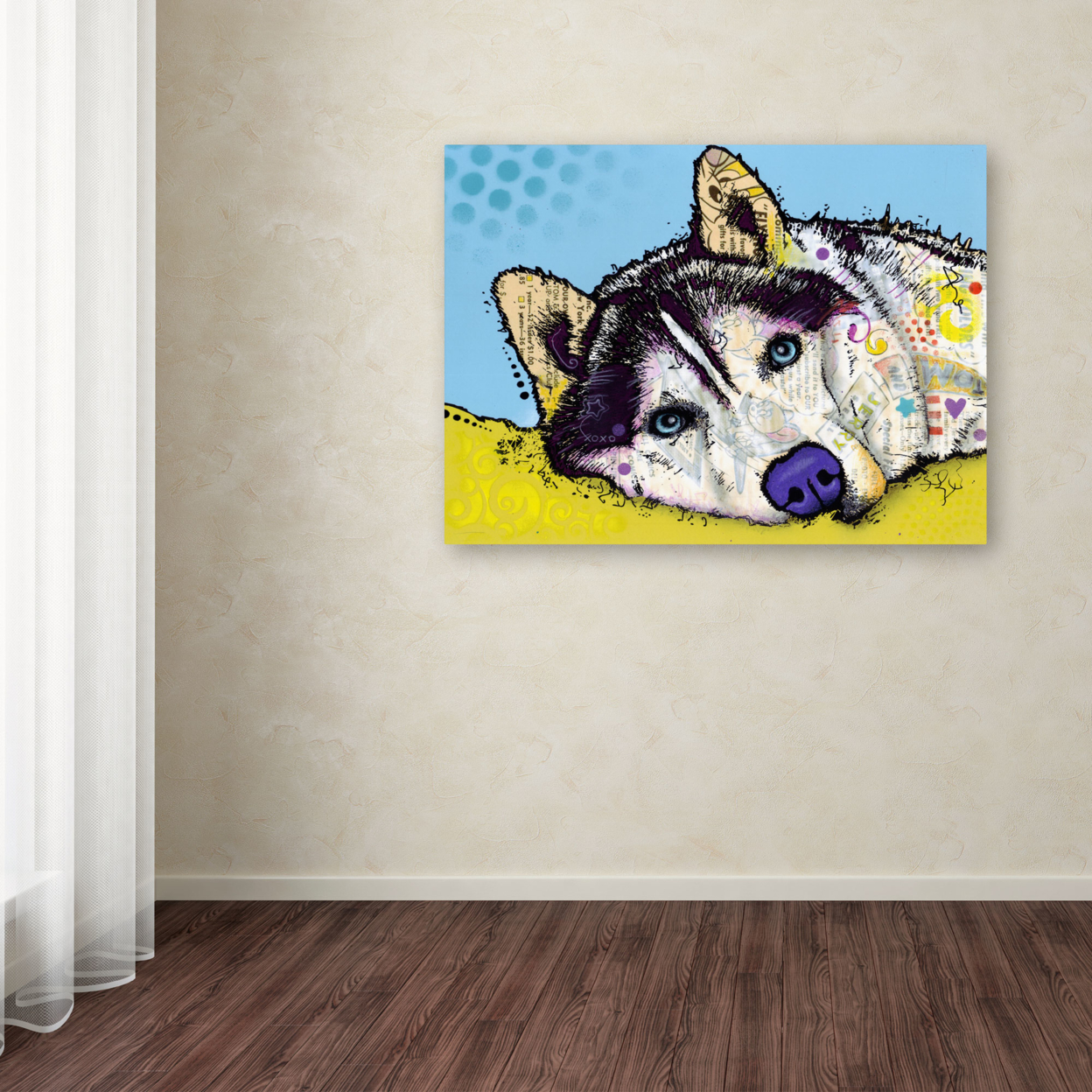 Dean Russo 'Siberian Husky II' Canvas Art 18 X 24