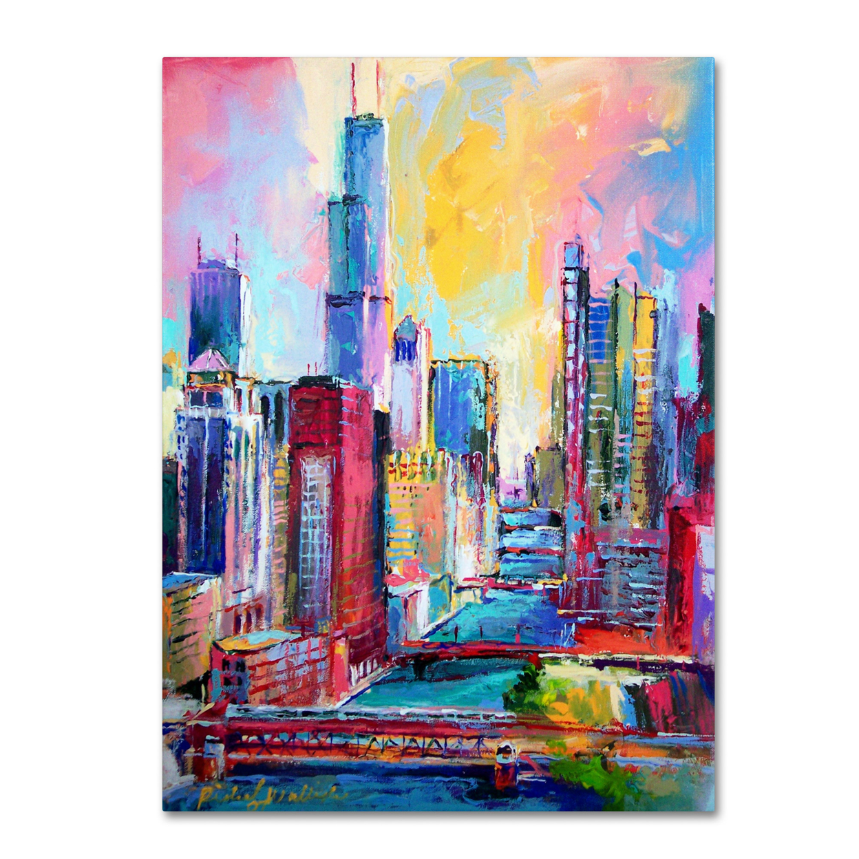 Richard Wallich 'Chicago 3' Canvas Art 18 X 24