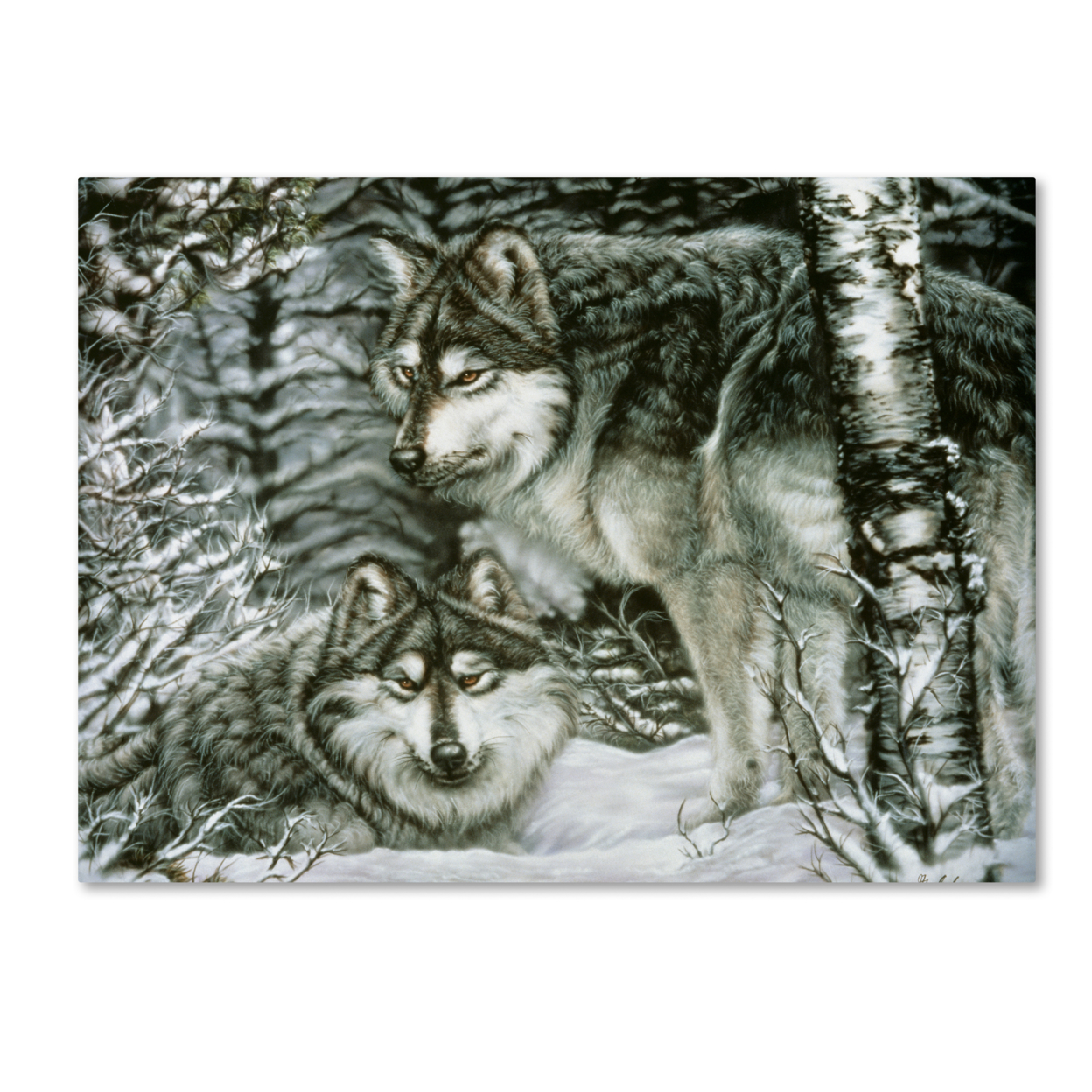 Jenny Newland 'Winter Companions' Canvas Art 18 X 24